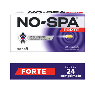 No-Spa Forte, 80 mg, 24 tablets, Sanofi