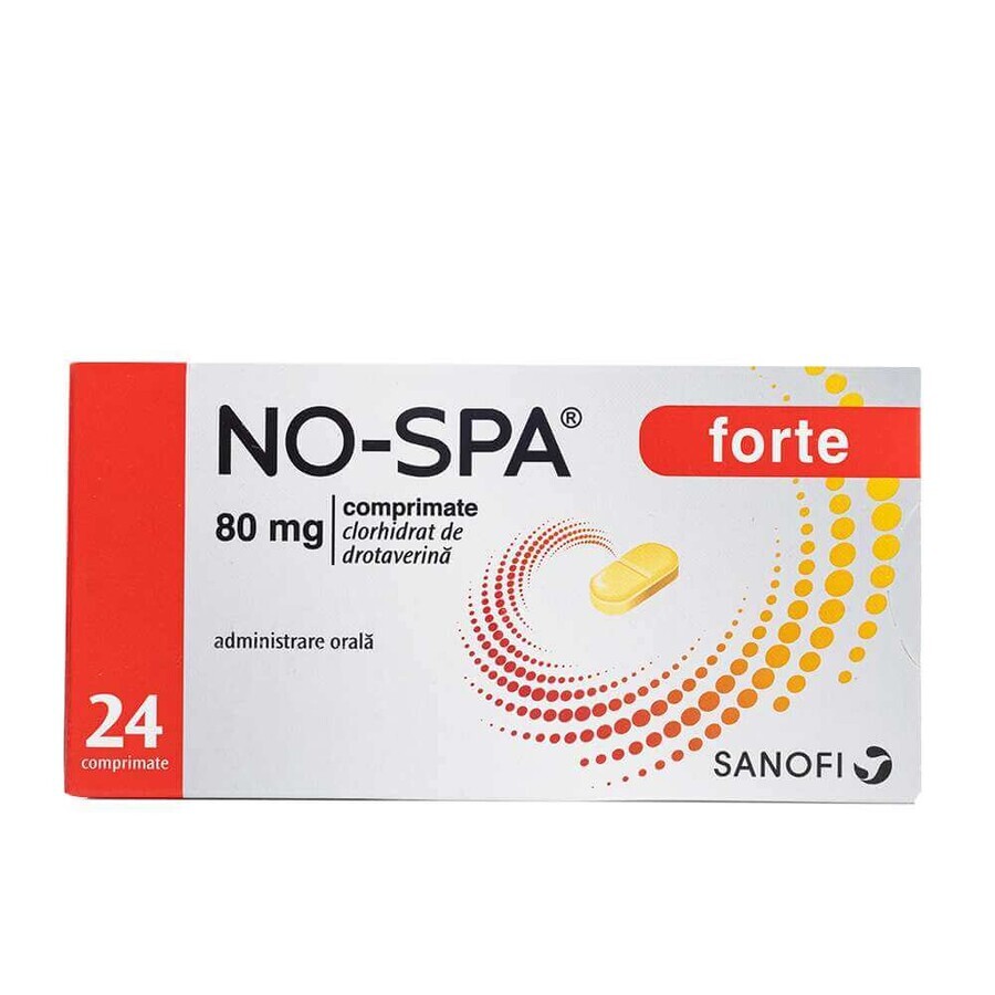 No-Spa Forte, 80 mg, 24 comprimés, Sanofi