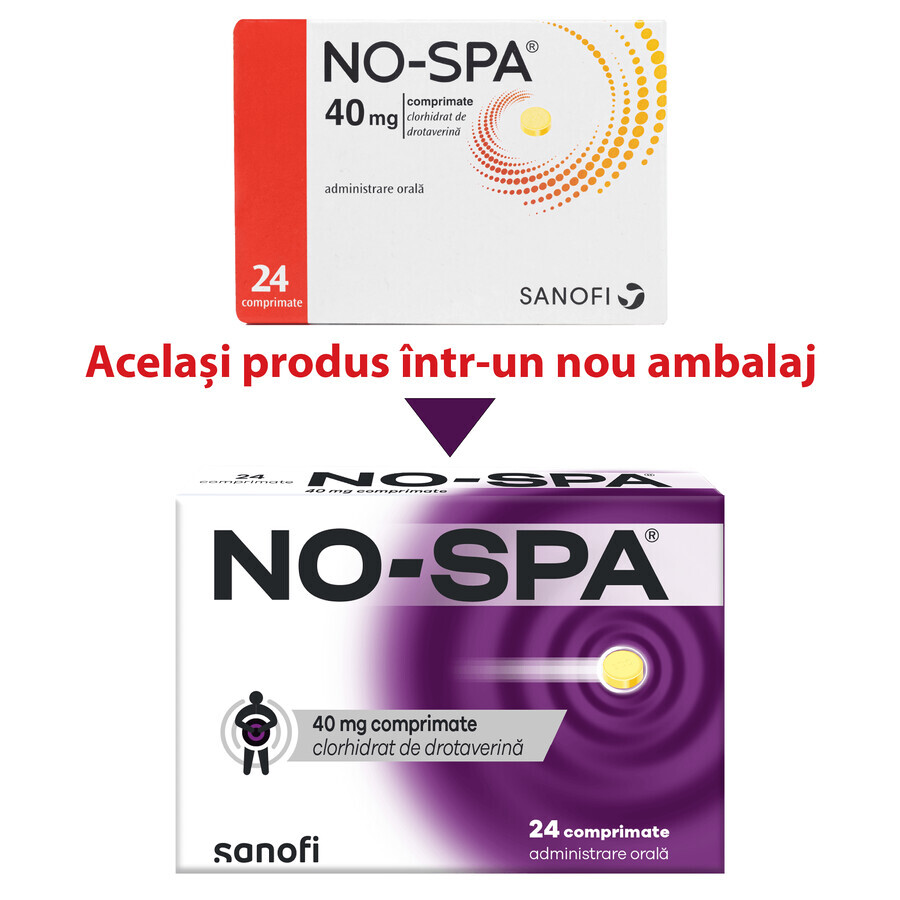 No-Spa 40 mg, 24 tablets, Sanofi