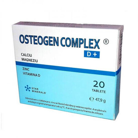 Osteogen Complex D+, 20 comprimés, Star Minerals