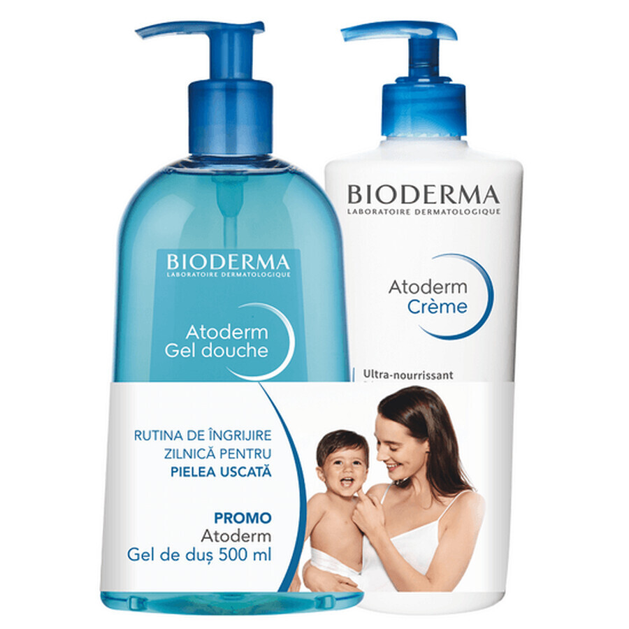 Bioderma Atoderm Crème parfumée 500 ml + Atoderm Gel douche 500 ml