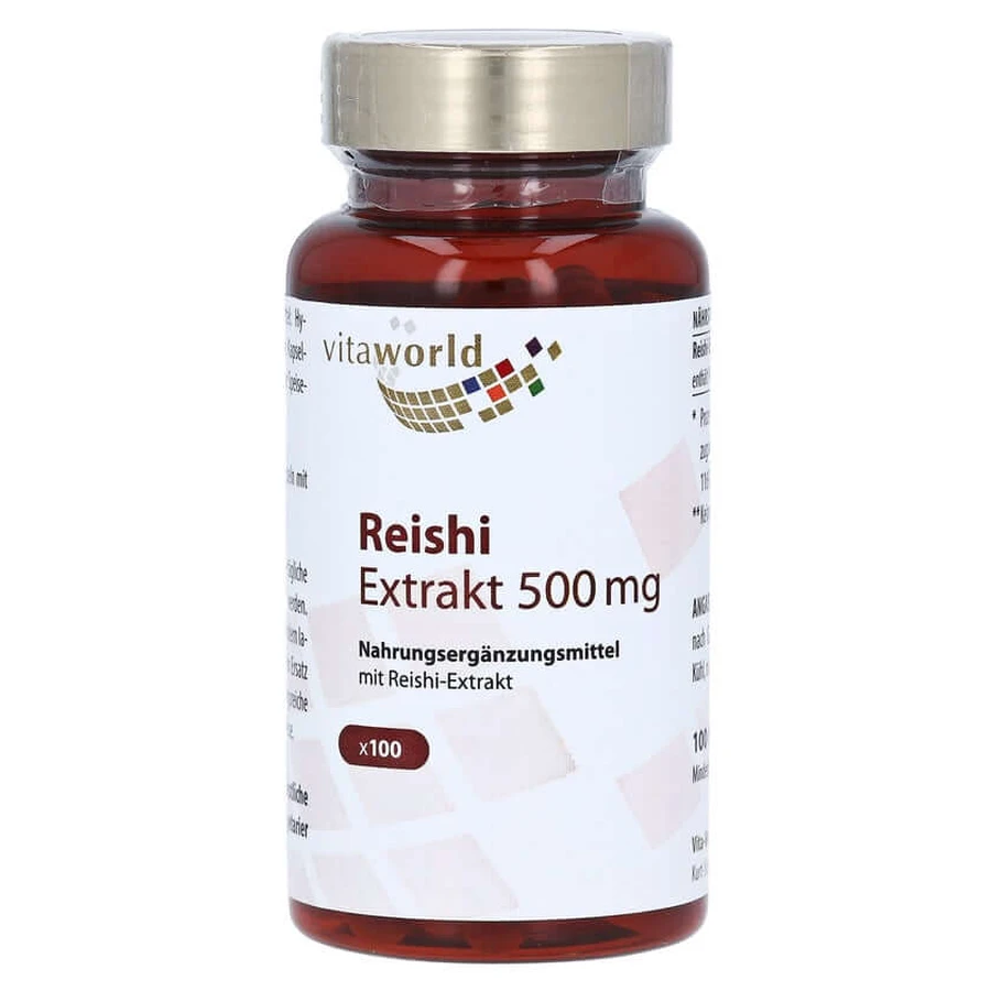 Reishi extract 500 mg capsules 100 Capsules
