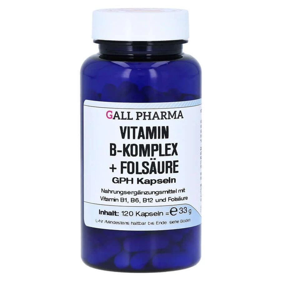 Vitamine B Complex+foliumzuur GPH Capsules 120 Capsules