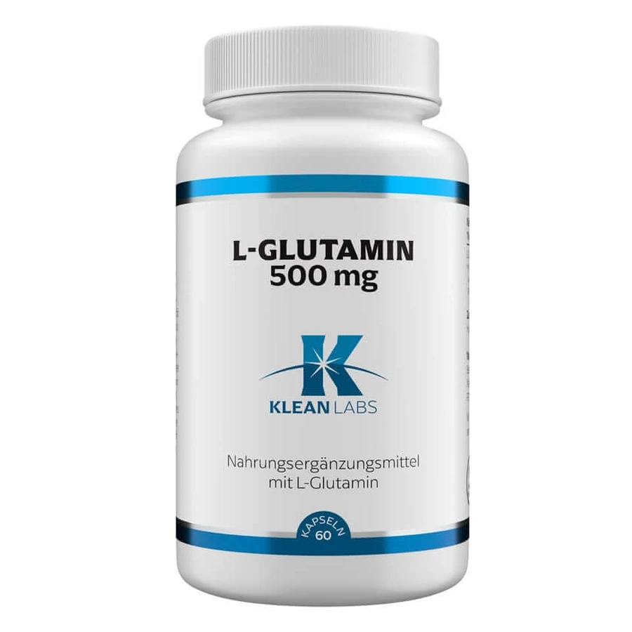 Klean Labs L-Glutamine 500 mg 60 stuks.