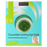 Tampons rafraîchissants pour les yeux à l'extrait de concombre, 12 pièces, Beauty Formula