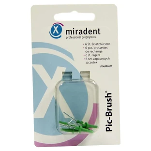 Scovolini interdentali Miradent Scovolini di ricambio Pic-Brush verde medio 6 pz.