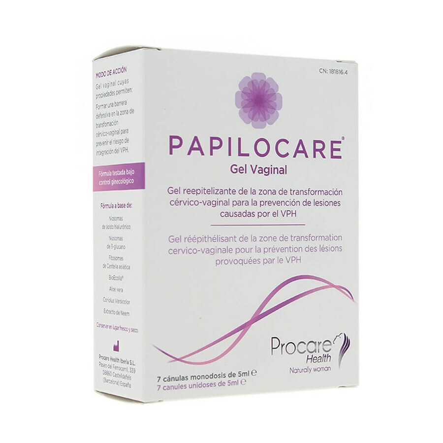 Papilocare Gel Vaginal, 7 canule, Gedeon Richter