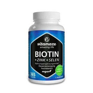Biotin 10 mg high dose + Zinc + Selenium Tablets 365 St