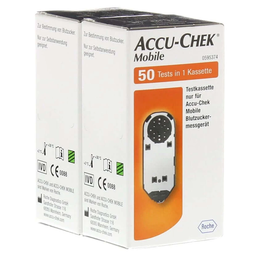 Accu-chek Mobiele Testcassette 100 stuks