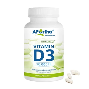 APOrtha® Vitamin D3 Depot 20,000 IU - 500 µg - Kapsułki 120 kapsułek