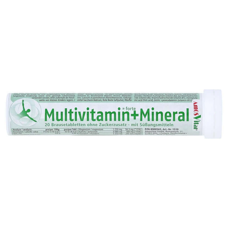 Comprimidos efervescentes multivitamínicos+minerales Soma 20 uds.