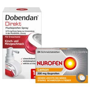 DobendanDirekt Spray+ Nurofen melting tab 1 set