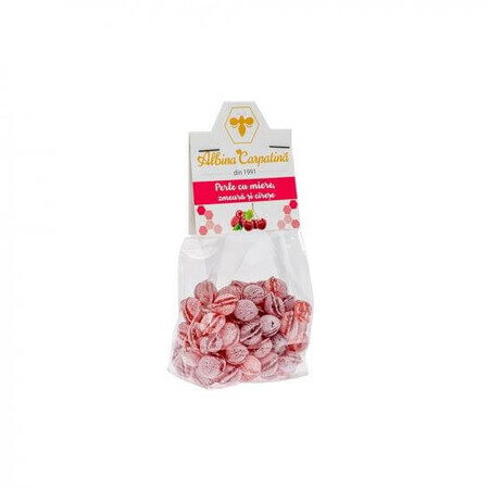 Parels met honing framboos en kers , 100 g, Albina Carpatina