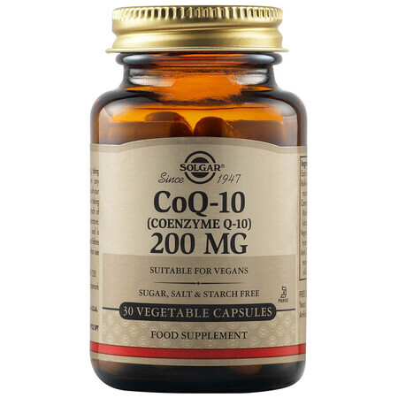 Coenzima Q10 200 mg, 30 cápsulas, Solgar