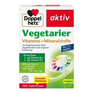 Dubbele Hart Vegetarische Vitaminen + Mineralen 100 St