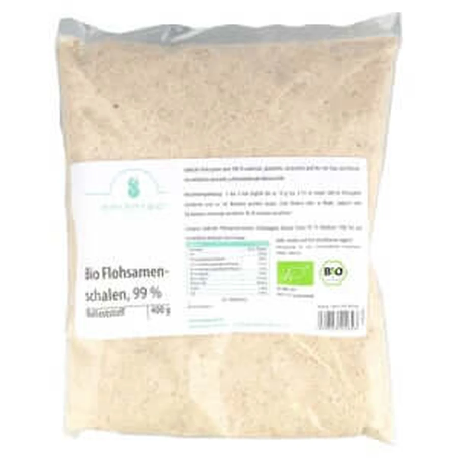 Cáscaras de psyllium bio 99% pureza 400 g