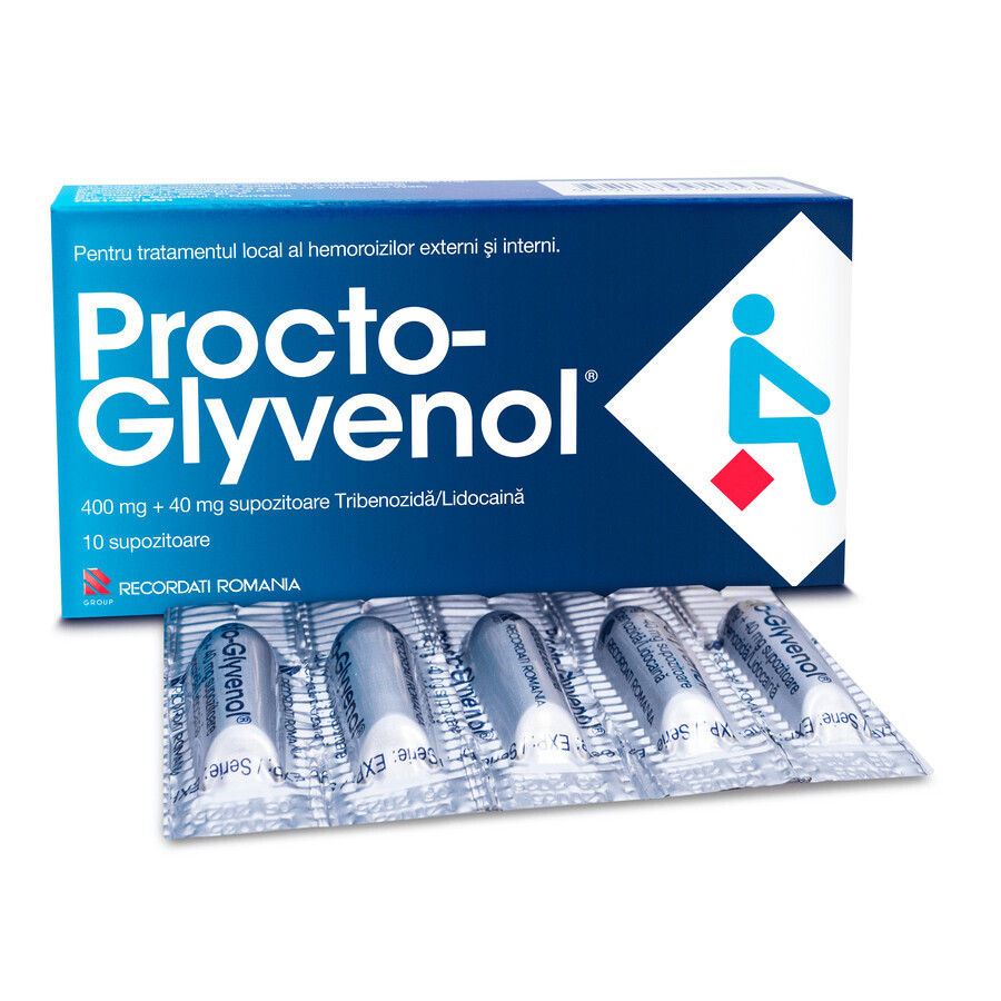 Procto-Glyvenol, 10 zetpillen, Recordati 