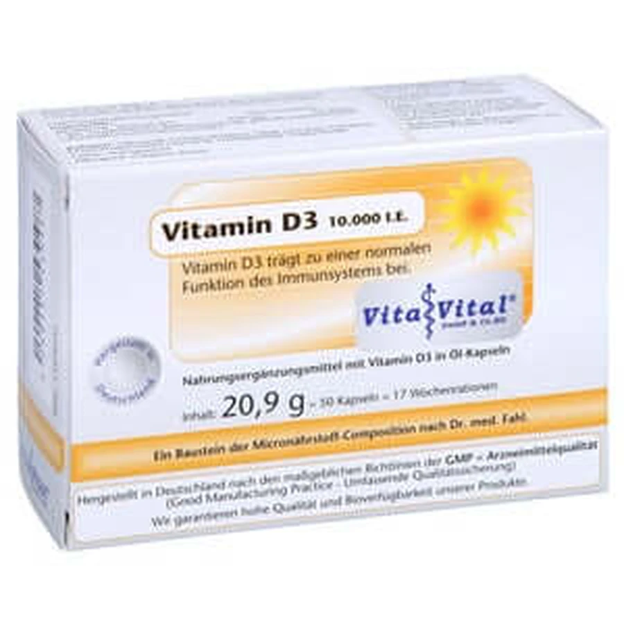 Witamina D3 10 000 j.m. w kapsułkach 50 kapsułek: ceny i cechy