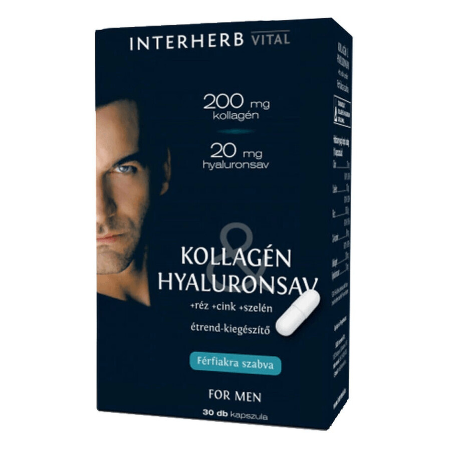 Collageen en hyaluronzuur voor mannen, 30 capsules, Interherb