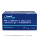 Orthomol Nemuri nacht direct granulaat - om de tijd die nodig is om in slaap te vallen te verkorten - met melatonine en hopextract 30 stuks.