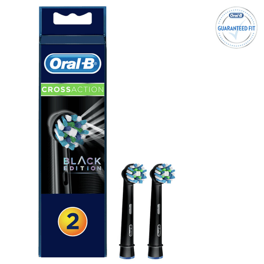 Cross Action Black Edition elektrische tandenborstel, 2 stuks, Oral-B