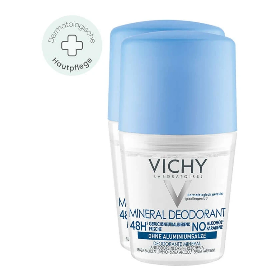 Deodorant Vichy Roll-On Mineral 48h fără aluminiu 50 ml