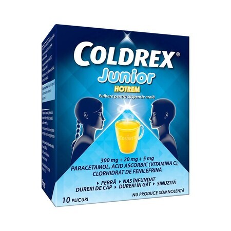 Coldrex Junior Hotrem, 10 zakjes, Perrigo