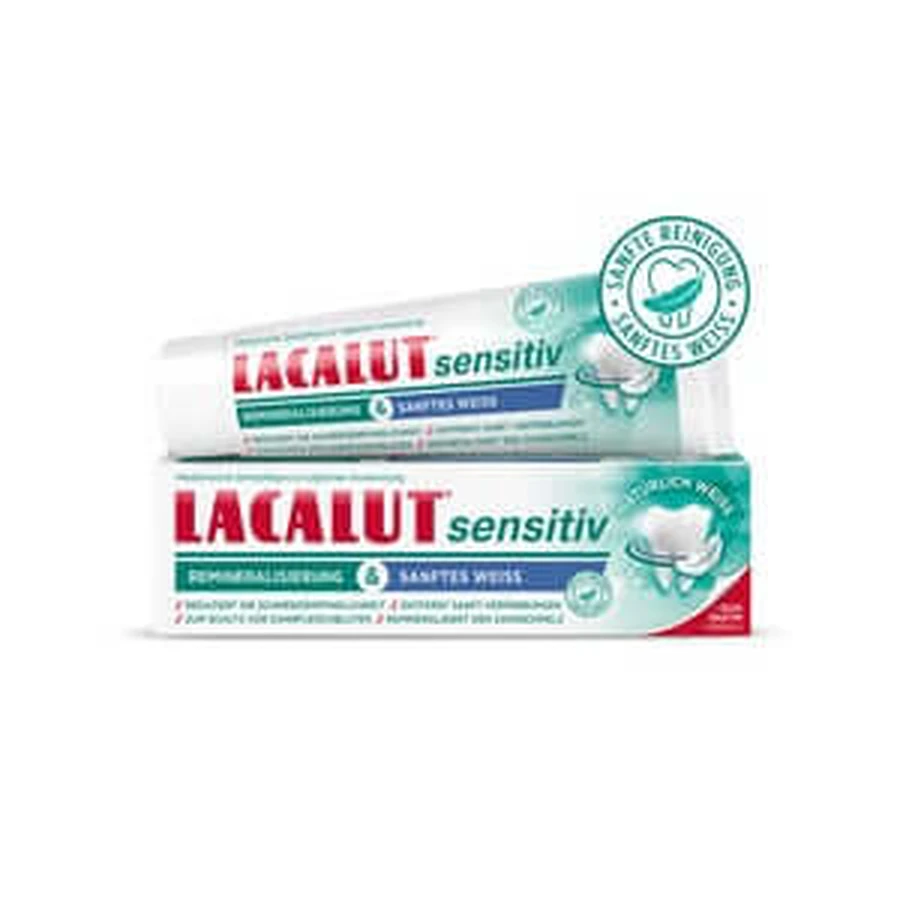 Lacalut sensitive remineralización & blanqueamiento suave 75 ml