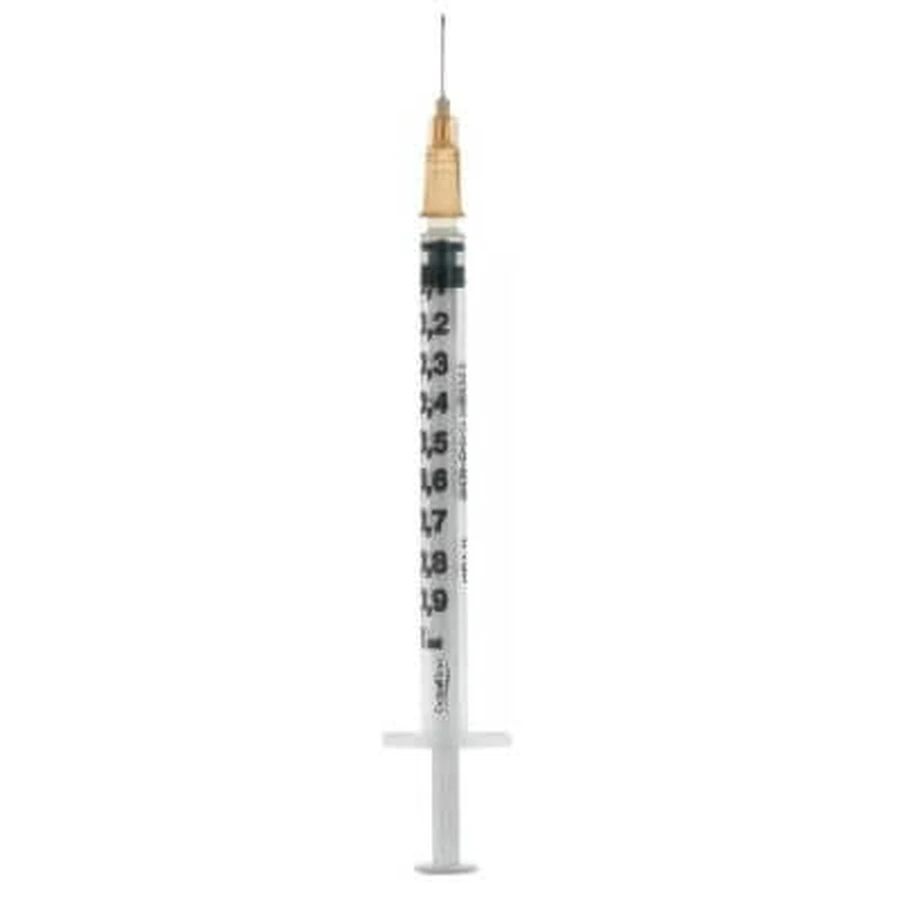 Siringa per insulina extrafine tub 1ml 100 ui ago removibile 26 gauge 0,45x12 mm 1 pezzo