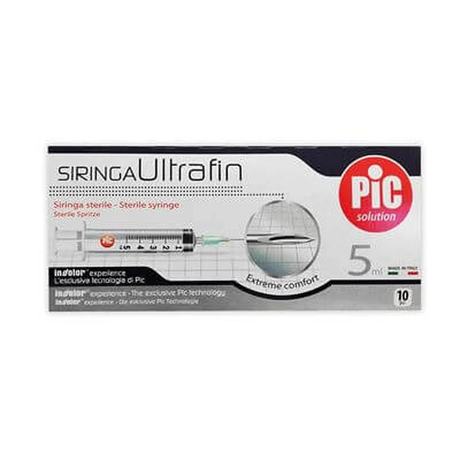 Pic ultrafine Spritze 5 ml Nadel 14 10 Stück