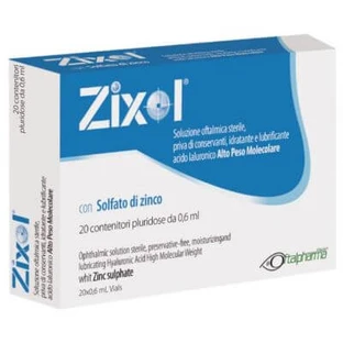 Zixol eye drops 20 vials 0.6 ml