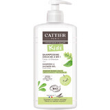 Shampoo und Duschgel mit grünem Apfelgeschmack für Kinder, 500 ml, Cattier