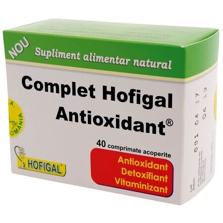 Antioxydant complet, 40 comprimés, Hofigal