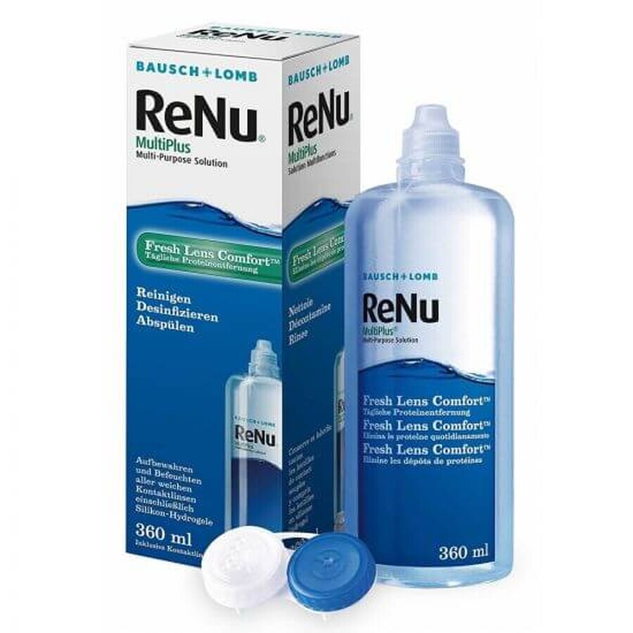 Renu MultiPlus multifunctionele contactlensvloeistof, 360 ml, Bausch Lomb