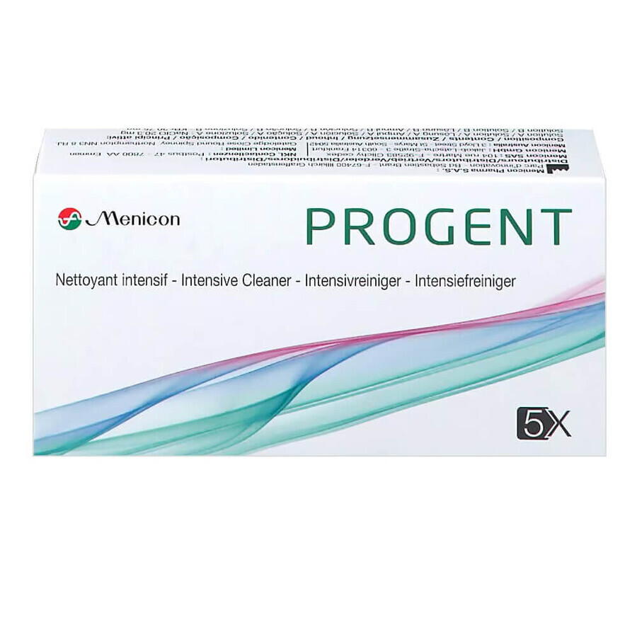 Progent disinfecting solution, 5+5 doses, Menicon