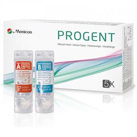 Solution désinfectante Progent, 5+5 doses, Menicon