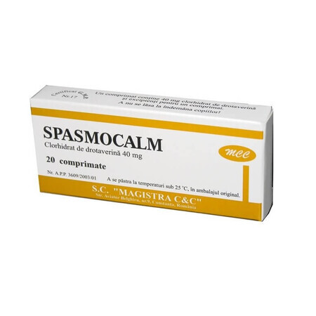 Spasmocalm MCC 40mg, 20 comprimés, Magistra