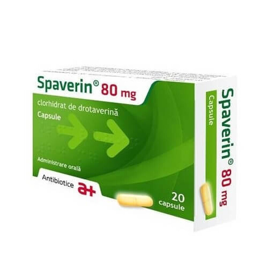 Spaverin 80mg, 20 gélules, Antibiotice SA