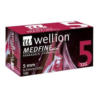 Aiguille pour stylo à insuline wellion medfine plus 5 32 gauge longueur 5 mm 100 pièces