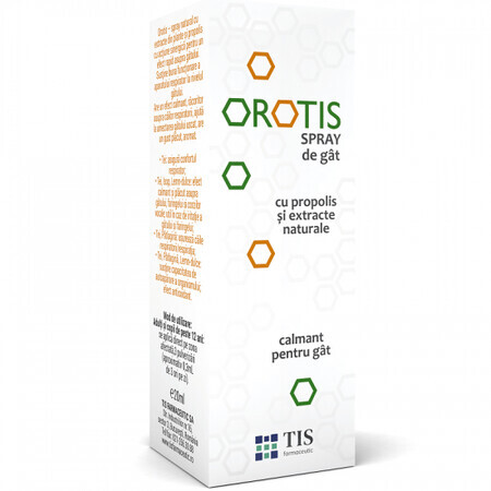 Spray pour la gorge à la propolis Orotis, 20 ml, Tis Farmaceutic