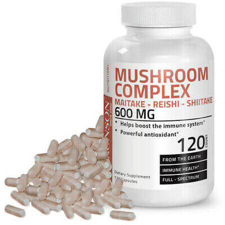 Complexe de champignons Maitake-Reishi-Shiitake, 60 gélules, Bronson Laboratories