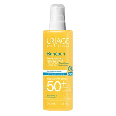 Bariesun onzichtbare geurvrije zonbeschermingsspray, SPF 50+, 200 ml, Uriage