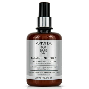 Apivita Cleansing Milk 3 in 1 for Face & Eyes with Chamomile & Melissa 300ml