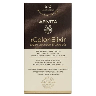 Apivita My Color Elixir Trwała farba do włosów N5.0 Jasny brąz