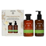 Apivita Promo Pack Tonic Mountain Tea Duschgel 250ml & Feuchtigkeitsspendende Körpermilch 200ml