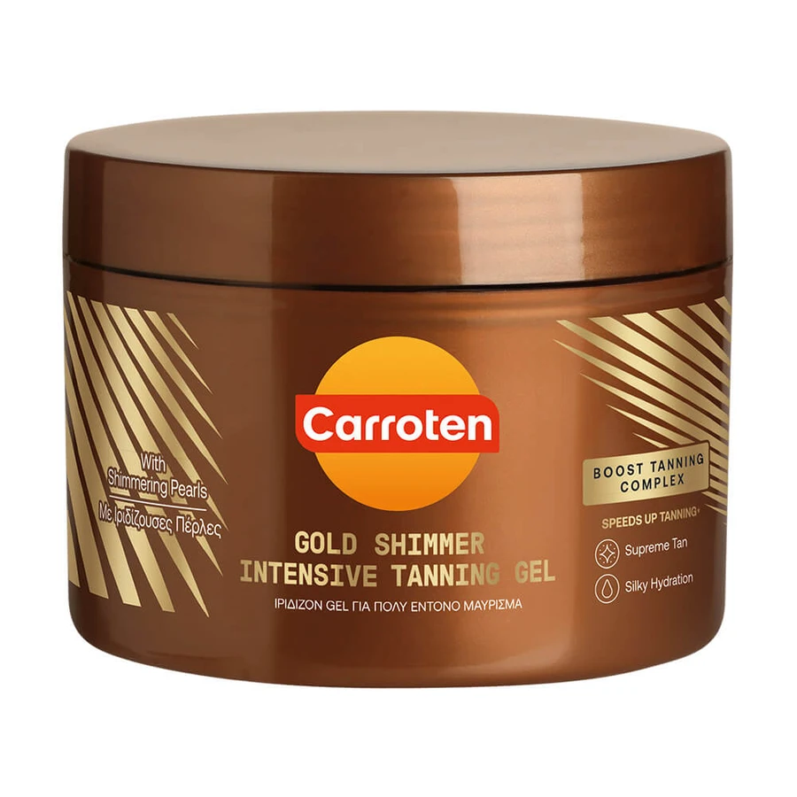 Carroten Gold Shimmer Intensive Tanning Gel Schillerndes Gel für sehr intensive Bräunung 150ml