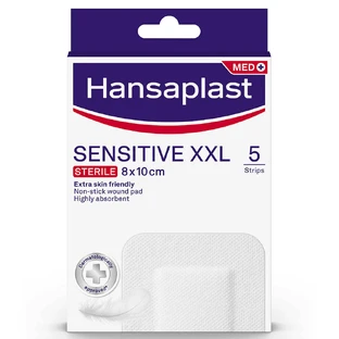 Hansaplast Med+ Sensitive XXL Steriel 8x10cm 5st