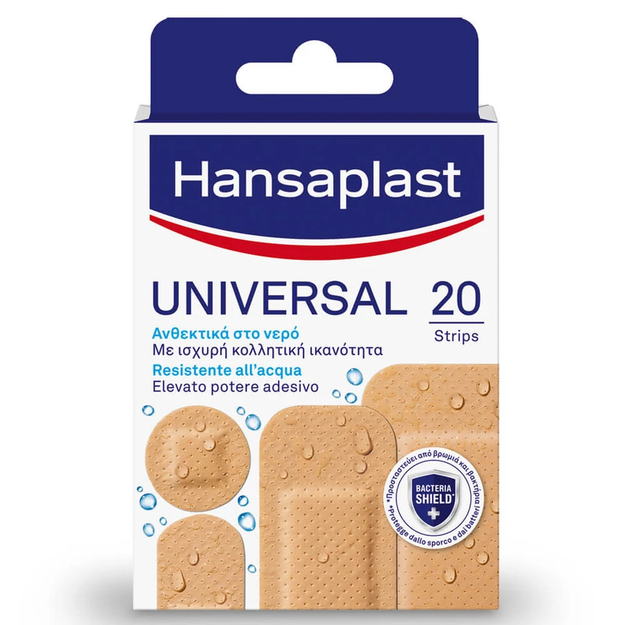 Hansaplast Universale resistente all'acqua 20 strisce 4 misure