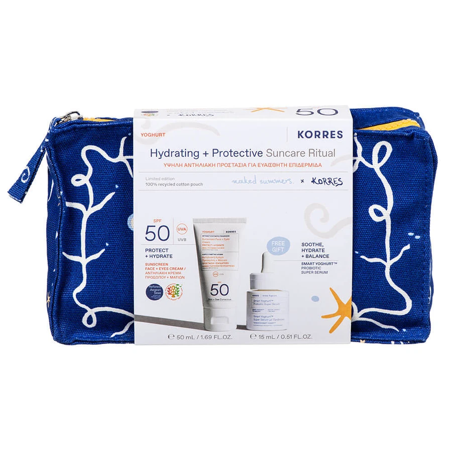 Korres Promo Pack Sonnenschutz-Gesichtscreme Joghurt SPF50 50ml & GRATIS Smart Joghurt Probiotic Super Serum 15ml