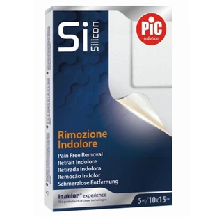 Pic Silicon 10x15cm 5pcs Sterile Self Adhesive Painless Removal Gauze